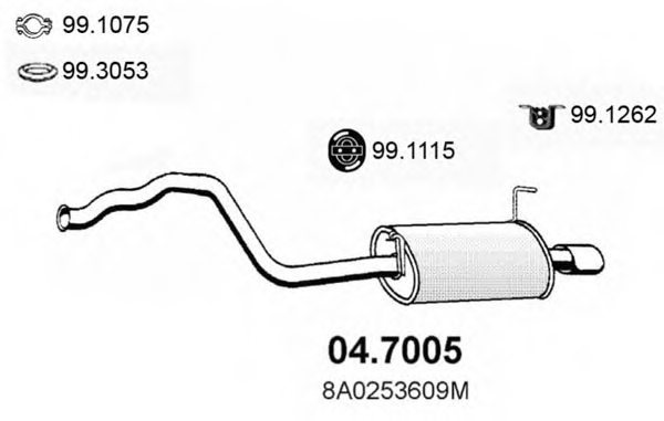 ASSO 04.7005 End Silencer